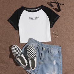 Сердечко Повседневный Футболки Shein