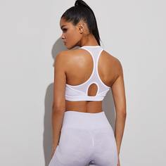 Спортивный бюстгальтер с разрезом Shein
