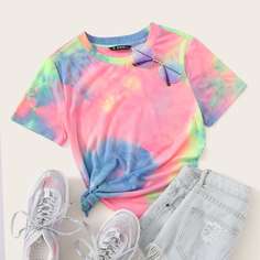 Разноцветная футболка Shein