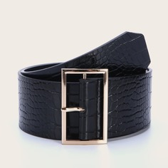 Ремень с металлической пряжкой и рельефным узором Shein
