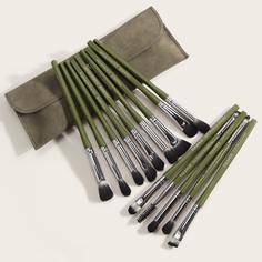 Кисть для макияжа глаз 14шт с сумкой для хранения 1шт Shein