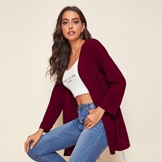 Однотонное пальто Shein
