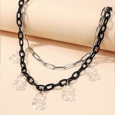 Многослойное ожерелье-цепочка с декором медведя Shein