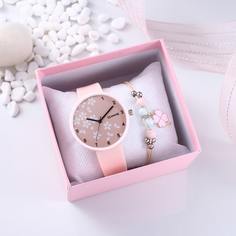 1шт силиконовые стрелочные кварцевые часы и 1шт браслет Shein