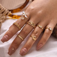 со стразами Кольца Shein