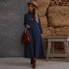 В горошек Повседневный Платье Shein
