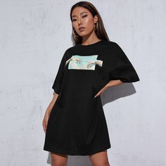 Платье с графическим принтом Shein