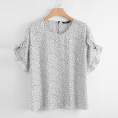 Блузка размера плюс с принтом Shein