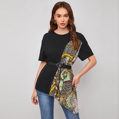 Асимметричный топ без пояса Shein