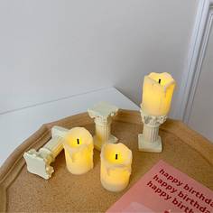 1шт декоративный свет в форме свечи и 1шт держатель Shein