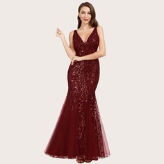 Сетчатое платье-русалка с блестками Shein