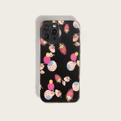 Чехол для iPhone с принтом клубники Shein