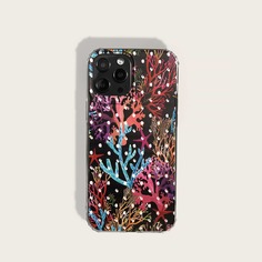 Чехол для iPhone с узором коралла Shein