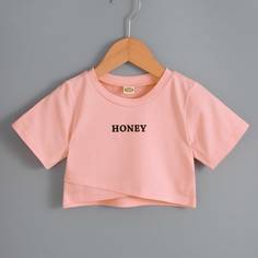 буква Повседневный Футболки для маленьких девочек Shein