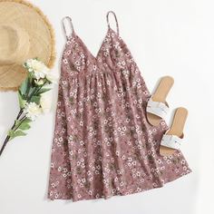 цветочный Бохо Платье Shein