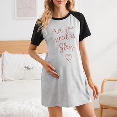 Лозунг милый Домашняя одежда для беременных Shein