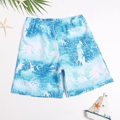 Плавки с рисунком для мальчиков Shein