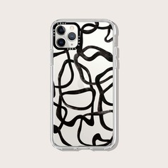 Прозрачный чехол для iPhone с графическим принтом Shein