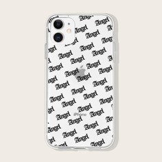 Прозрачный чехол для iPhone с текстовым принтом Shein