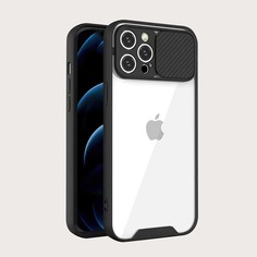 Прозрачный чехол для iPhone с ддвижной крышкой для камеры Shein