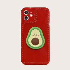 Чехол для iPhone с выдвижной ручкой для телефона в форме авокадо Shein