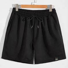 Карман буква Повседневный Мужские шорты Shein