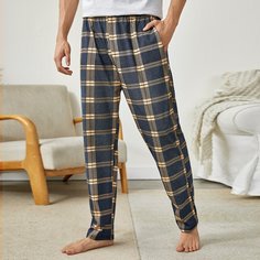 Клетка Повседневный Мужская домашняя одежда Shein