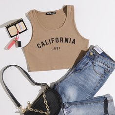 Топ без рукавов с надписью Shein