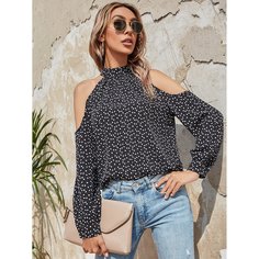 Блузка с принтом сердечка Shein