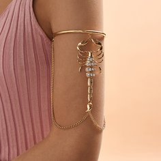 Браслет с декором и стразами 1шт Shein