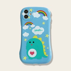 1шт чехол для iPhone с мультипликационным принтом Shein