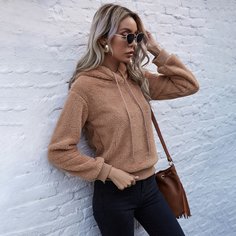 на кулиске Ровный цвет Повседневный Свитшоты Shein