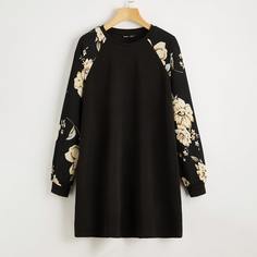 Цветочный Повседневный Платья размер плюс Shein