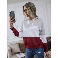 на кулиске Контрастный цвет Повседневный Свитшоты Shein