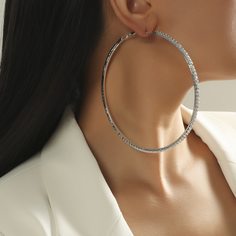 Серьги-кольца со стразами Shein