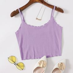 Трикотажный короткий топ Shein