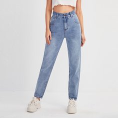 Выбеленные джинсы Shein