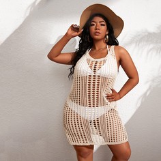 Накидка вязаная крючком размера плюс без бикини Shein