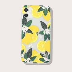 Прозрачный чехол для iPhone с лимонным принтом Shein