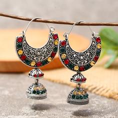 Jhumka серьги-подвески со стразами Shein