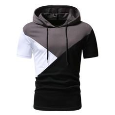 Мужская футболка с капюшоном на кулиске Shein