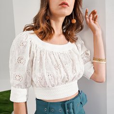 Короткий топ из 100% хлопка Shein