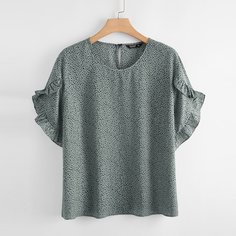 Блузка размера плюс с принтом Shein