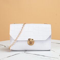 Квадратная сумка с крокодиловым узором Shein