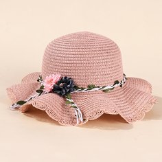 Соломенная шляпа с цветком для девочек Shein