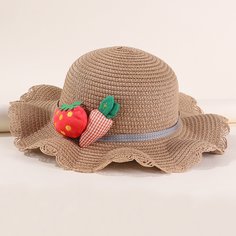 Соломенная шляпа с фруктами для девочек Shein