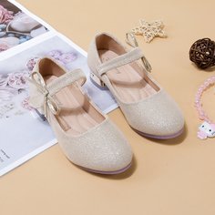 Балетки на липучке с бантом для девочек Shein