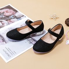 Балетки на липучке для девочек Shein