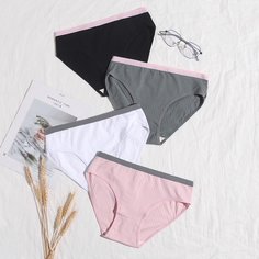 4 пакета трусики в рубчик Shein
