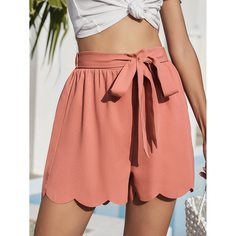 Пояс Одноцветный Повседневный Шорты Shein